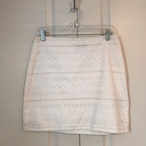 Gap White Embroidery Skirt